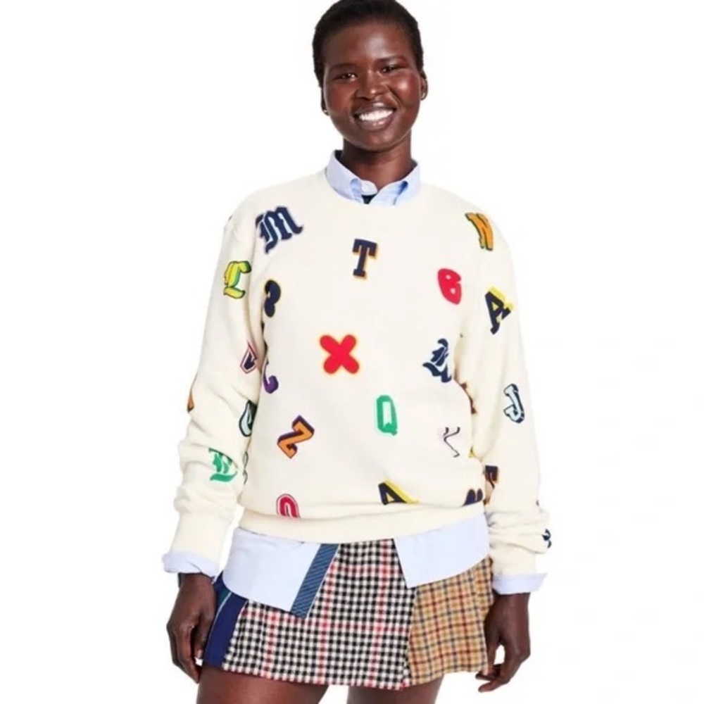 NWOT Rowing Blazers x Target 〰️ Alphabet Print Crewneck Sweatshirt, Size M